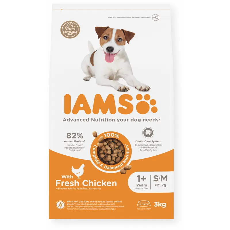 IAMS Advanced Nutrition chien adulte petites et moyennes races au poulet frais